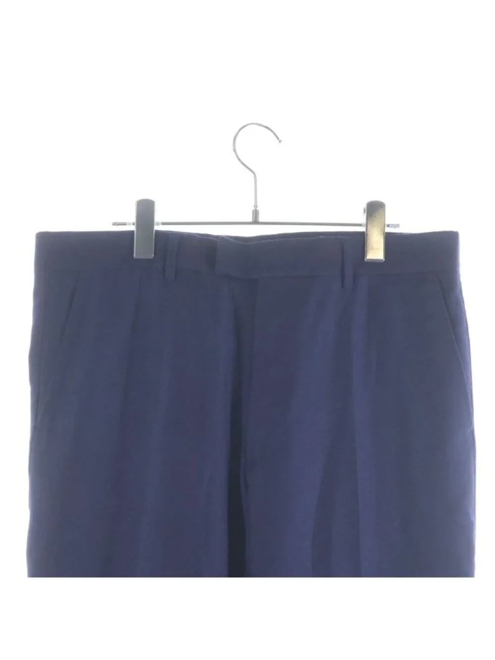 Gucci Wool Pants Pleated Trousers Navy